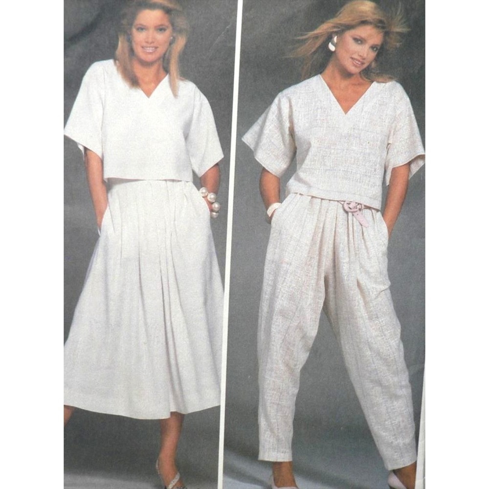 Vintage‎ Simplicity Sewing Pattern 6742 Women's Top Skirt & Pants Size 14 Cut